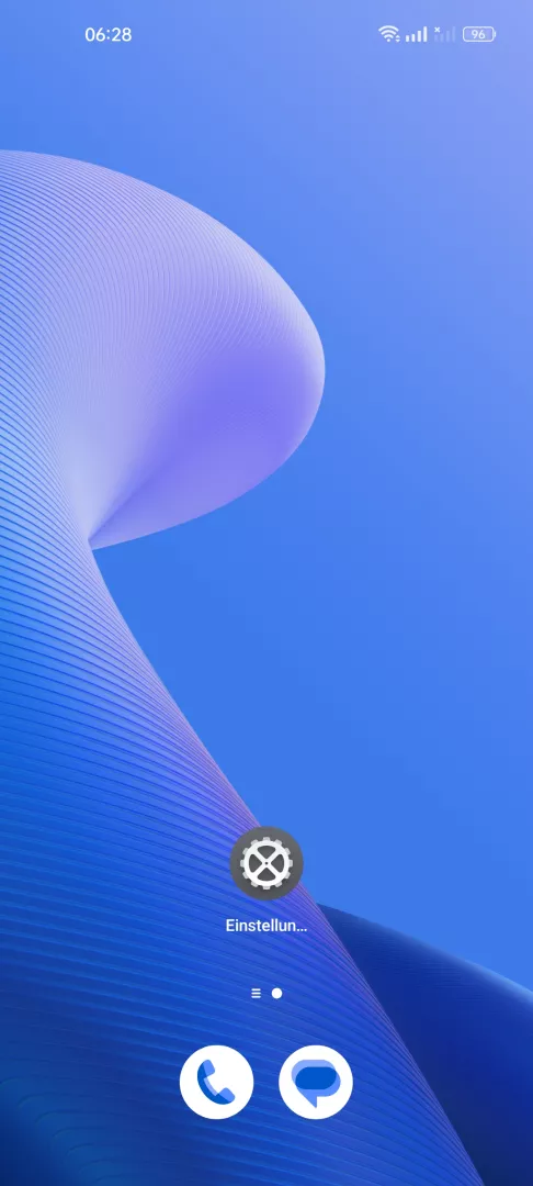 Taschenlampe über Schnelleinstellungen ein- und ausschalten – Realme UI 3: Schritt 1 – Schnelleinstellungen öffnen