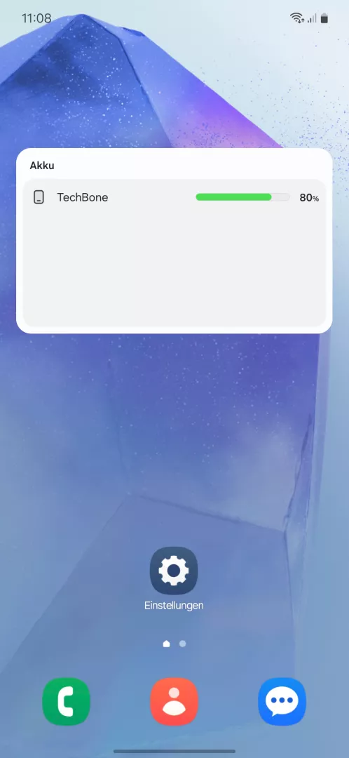 Widget vom Startbildschirm entfernen – One UI 6: Schritt 1 – Startbildschirm-Widget halten