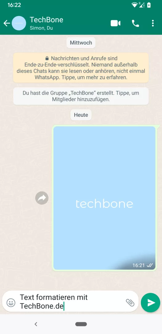 Text fett, kursiv und durchgestrichen schreiben – Android: Schritt 1 – Text markieren